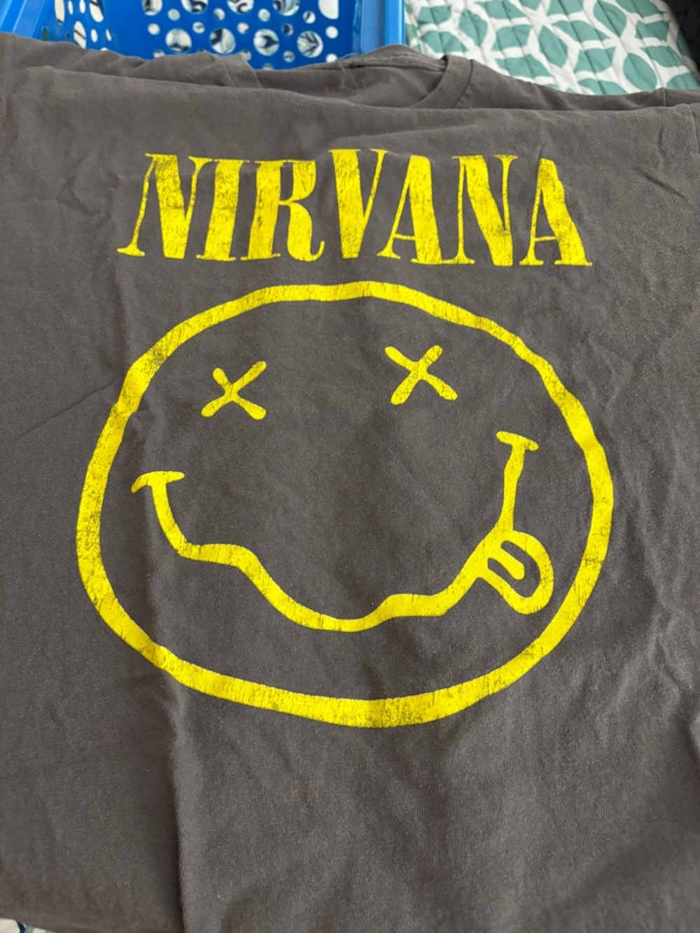 NIRVANA Faded Gray Crewneck Tee